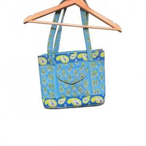 Vintage Retired Vera Bradley Pattern “Bermuda Blue” shoulder tote style.
